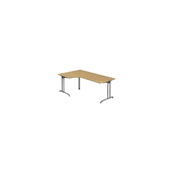 4032062014387 - Schreibtisch VBS 72cm (H) 200x120cm (BxT) L-Form ahorn   weißaluminium 4032062014387 Hammerbacher