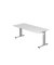 Schreibtisch O-Serie, manuell höhenverstellbar, 65-85cm (H), 180x80cm (BxT), rechteckig, weiß / silber