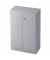 Aktenschrank V6 V6550/5/5/SG, abschlie&szlig;bar, 3 OH, grau, 80x127x42cm (BxHxT)