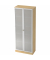 Aktenschrank Savona V6100G/3/S/SG, nein, 5 OH, silber/ransparent/ahorn, 80x200,4x42cm (BxHxT)