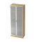 Aktenschrank Savona V6100G/3/S/SG, nein, 5 OH, silber/ransparent/ahorn, 80x200,4x42cm (BxHxT)