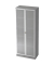 Hammerbacher Glastürenschrank Solid V6100GWSSG 80x42x200,4cm grau