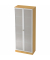 Aktenschrank Savona V6100G/6/S/SG, nein, 5 OH, silber/ransparent/buche, 80x200,4x42cm (BxHxT)