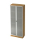Aktenschrank Savona V6100G/6/S/SG, nein, 5 OH, silber/ransparent/buche, 80x200,4x42cm (BxHxT)