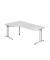 Schreibtisch VBS, 72cm (H), 200x120cm (BxT), L-Form, wei&szlig; / wei&szlig;aluminium