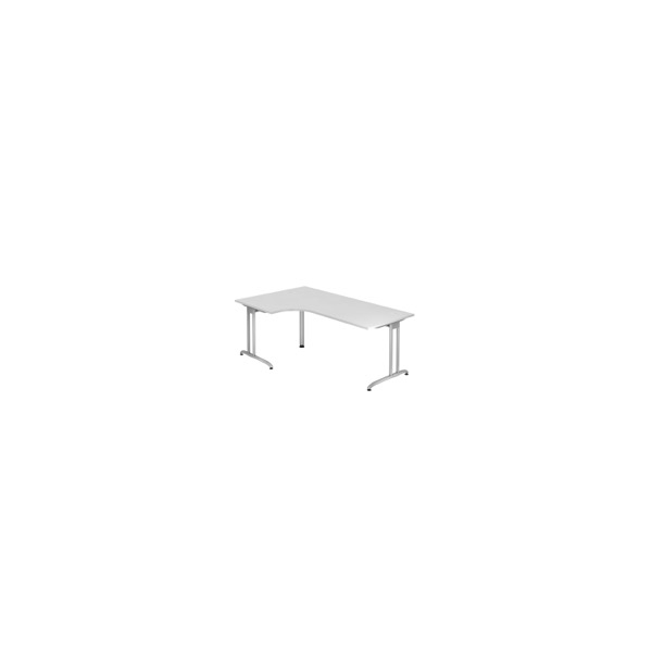 4032062134535 - Schreibtisch VBS 72cm (H) 200x120cm (BxT) L-Form weiß   weißaluminium 4032062134535 Hammerbacher