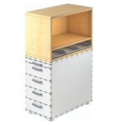 Standcontainer VSCA1/3 VSCA, ahorn, Spanplatte, melaminbeschichtet