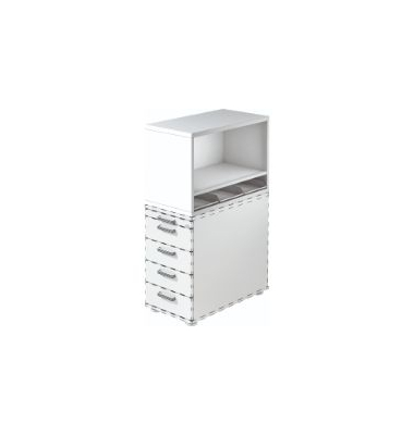 Standcontainer VSCA1/W VSCA, wei&szlig;, Spanplatte, melaminbeschichtet