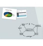 Magnettafel B1400, 120x90cm, Glas, # Rahmen