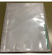 Prospekth&uuml;llen Index 46325-50, A4 glasklar glatt, oben & rechts halb offen, 0,11mm