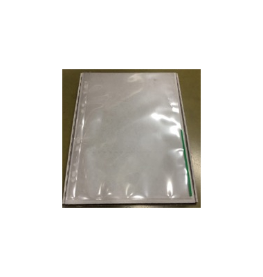 Prospekth&uuml;llen Index 46325-50, A4 glasklar glatt, oben & rechts halb offen, 0,11mm