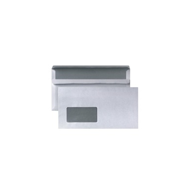 Briefumschlag ID1365010, 125x235mm, mit Fenster, selbstklebend, 80g, weiß