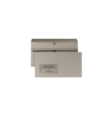 Briefumschlag ID1365001, 125x235mm, mit Fenster, selbstklebend, 80g, weiß