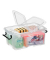 Aufbewahrungsbox Ablagebox HW671 2006710110, 12 Liter, mit Deckel, au&szlig;en 40x29,5x18,3cm, Kunststoff transparent