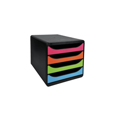 Schubladenbox Exacompta 310498D, 4 Schubladen, A4+, sortiert