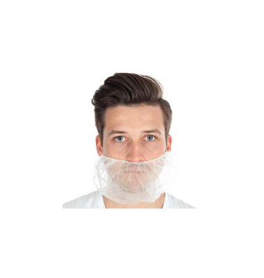 Bartschutz für längere Bärte HYGOSTAR 29201, Einweg, weiß Bartschutz