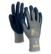 Arbeitshandschuhe Recycle Basic 16001, Latexschaum, grau/schwarz, Größe 9 / L
