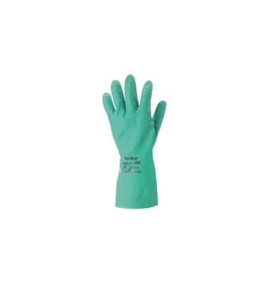 Chemikalienschutzhandschuhe SolVex 37-675, Nitril, Größe 7, grün, 12 Paar