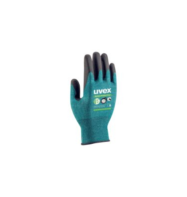 Schnittschutzhandschuhe Bamboo TwinFlex D xg , Aqua-Polymer Xtra Grip Schaum, schwarz/grün, Größe 10 / XL