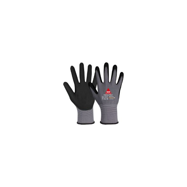10 Stück Hase Montagehandschuhe Padua Pro+, Micro-Nitrilschaum, schwarz/grau, Größe 10 / XL 4018949869011 Hase