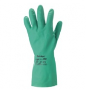 Chemikalienschutzhandschuhe AlphaTec Solvex, Nitril, grün, Größe 8 / M