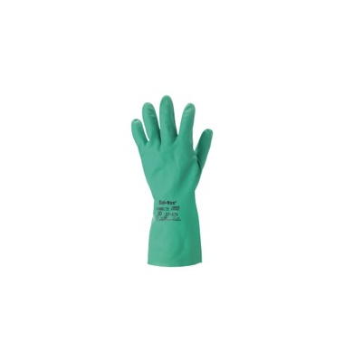 Chemikalienschutzhandschuhe SolVex 37-675, Nitril, Größe 8, grün, 12 Paar
