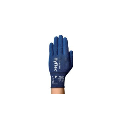 Arbeitshandschuhe HyFlex, Nitrilschaum, blau/blau, Größe 8 / M