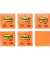Haftnotizen 654NOR, Notes neon, 76x76mm, neonorange, quadratisch
