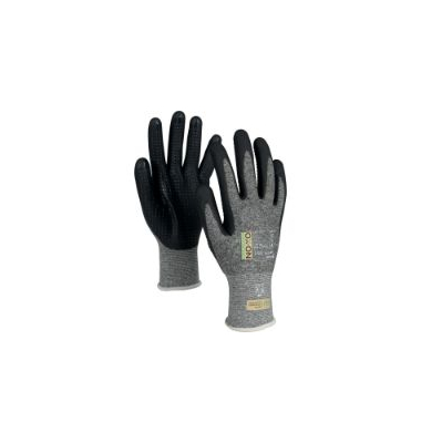 Arbeitshandschuhe Recycle Supreme 16601, Nitrilschaum, grau/schwarz, Größe 10 / XL