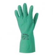 Chemikalienschutzhandschuhe AlphaTec Solvex, Nitril, grün, Größe 10 / XL