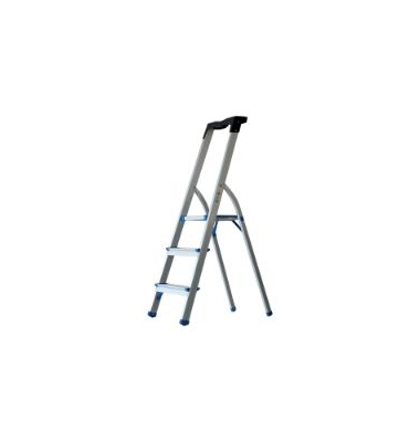 Leiter Pavo 8037339, Klappleiter, 3 Stufen, 108 cm, Aluminium, silber Klappleiter Klappleiter