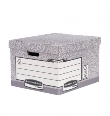 Archivbox Bankers Box System 01810-FFEU, grau/weiß, Karton