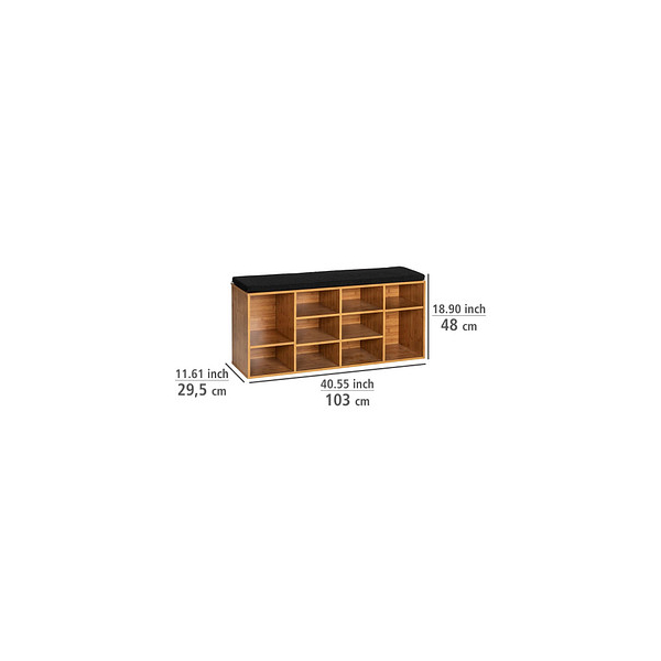 WENKO Schuhbank Loft 50731800 braun Holz 103,0 cm - Bürobedarf Thüringen