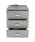 Tobila Rollcontainer grau 3 Auszüge 45,0 x 44,0 x 58,0 cm