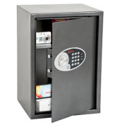Tresor SS0804E Vela Home & Office 51 l 19,8kg graphitgrau mit Elektronikschloss Stahl