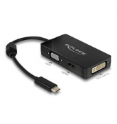 DeLOCK USB CHDMI, DVI, VGA Adapter 0,13 m schwarz