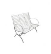 Garden Pleasure Gartenbank Tambora 950466 weiß Metall 104,0 cm