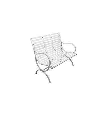Garden Pleasure Gartenbank Tambora 950466 weiß Metall 104,0 cm