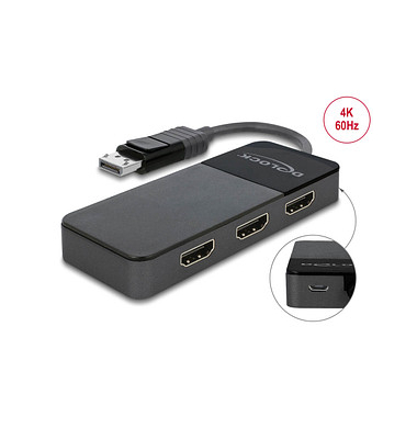 DeLOCK DisplayPort 1.4HDMI, MST, 4K 60 Hz Splitter