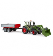 bruder Fendt Vario 211 mit Frontlader und Bordwandanhänger 02182 Spielzeugauto
