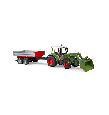bruder Fendt Vario 211 mit Frontlader und Bordwandanhänger 02182 Spielzeugauto