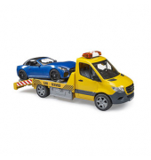 bruder MB Sprinter Autotransporter mit Light & Sound Modul und bruder Roadster 02675 Spielzeugauto