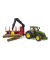 bruder John Deere 7R 350 mit Rückeanhänger und 4 Baumstämmen 03154 Spielzeugauto
