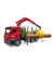 bruder MB Arocs Holztransport LKW mit Ladekran, Greifer und 3 Baumstämmen 03669 Spielzeugauto