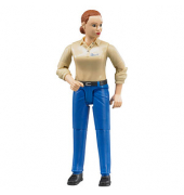 bruder bworld 60408 Frau mit hellem Hauttyp und blauer Hose Spielfigur