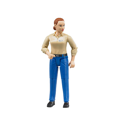bruder bworld 60408 Frau mit hellem Hauttyp und blauer Hose Spielfigur