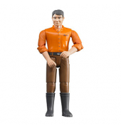 bruder bworld 60007 Mann mit hellem Hauttyp und brauner Hose Spielfigur