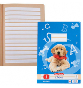 Schulheft 10767242 x.book, Lineatur 1 / Schreiblern-Lineatur, A4, 80g, blau, 32 Blatt / 64 Seiten