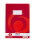 Schulheft 340265 x.book, Lineatur 26 / kariert mit weißem Rand, A4, 80g, rot, 32 Blatt / 64 Seiten