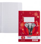 Schulheft 3321007 x.book, Lineatur 10 / kariert mit weißem Rand, A5, 80g, rot, 16 Blatt / 32 Seiten